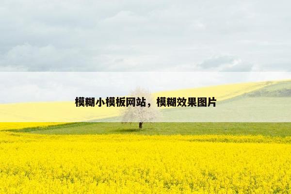 模糊小模板网站，模糊效果图片
