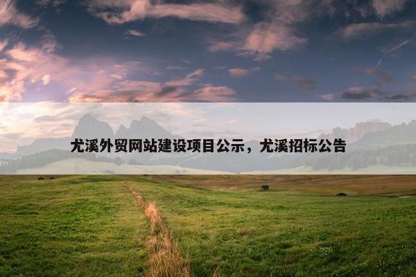 尤溪外贸网站建设项目公示，尤溪招标公告