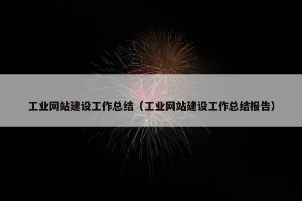 工业网站建设工作总结（工业网站建设工作总结报告）