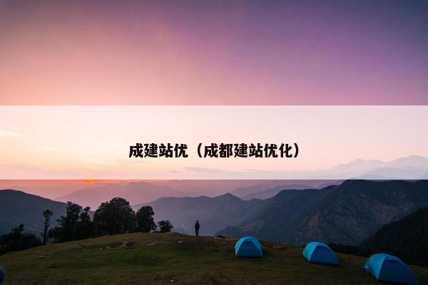 成建站优（成都建站优化）