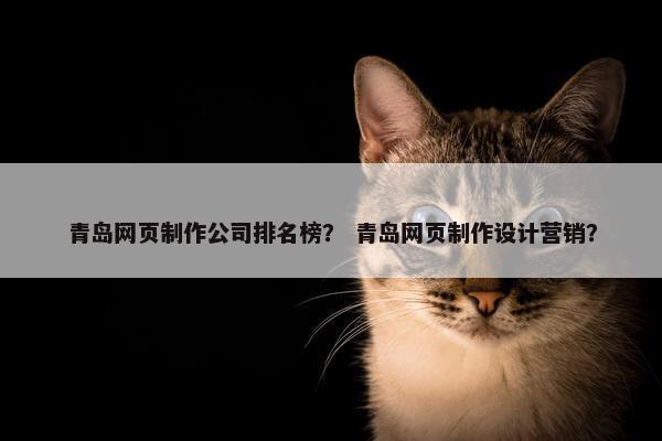 青岛网页制作公司排名榜？ 青岛网页制作设计营销？