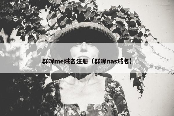 群晖me域名注册（群晖nas域名）
