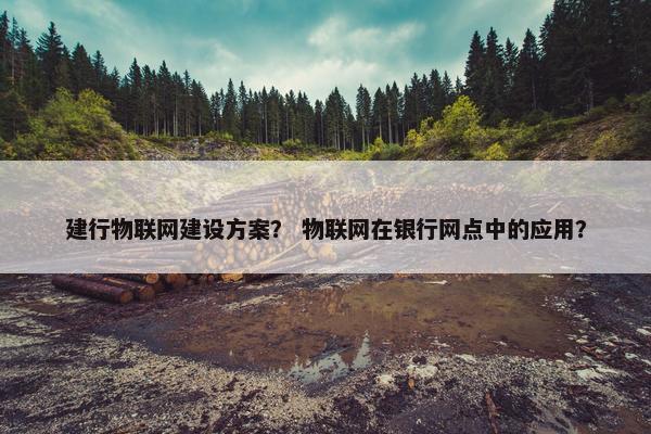 建行物联网建设方案？ 物联网在银行网点中的应用？