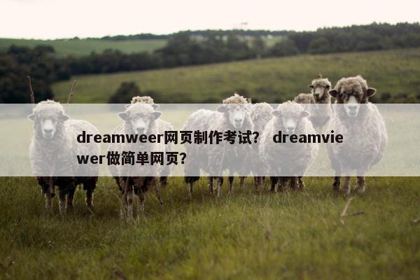 dreamweer网页制作考试？ dreamviewer做简单网页？