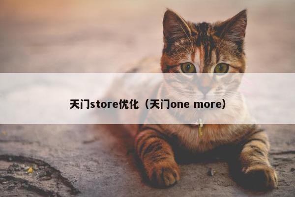 天门store优化（天门one more）