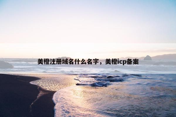 美橙注册域名什么名字，美橙icp备案