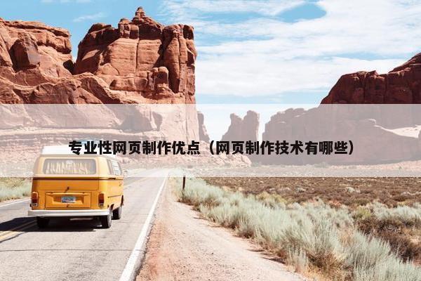 专业性网页制作优点（网页制作技术有哪些）