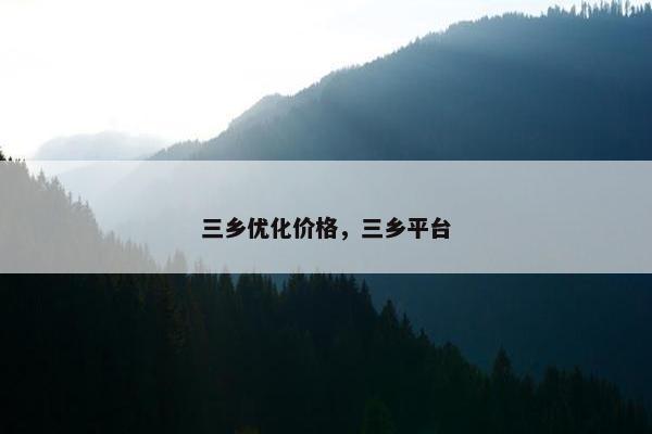 三乡优化价格，三乡平台