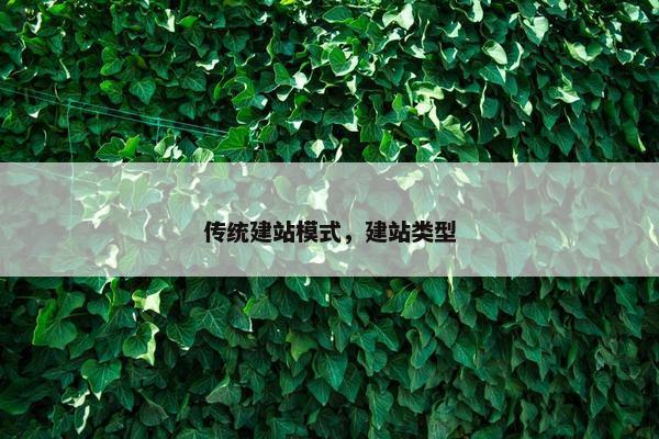传统建站模式，建站类型