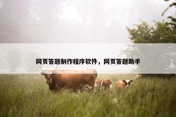 网页答题制作程序软件，网页答题助手