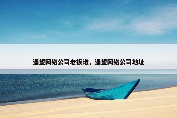 遥望网络公司老板谁，遥望网络公司地址