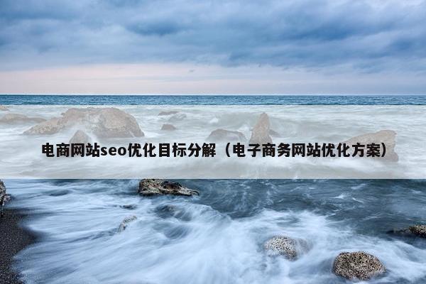 电商网站seo优化目标分解（电子商务网站优化方案）