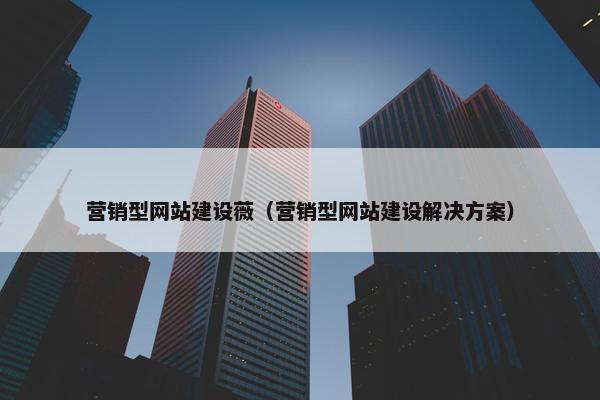 营销型网站建设薇（营销型网站建设解决方案）