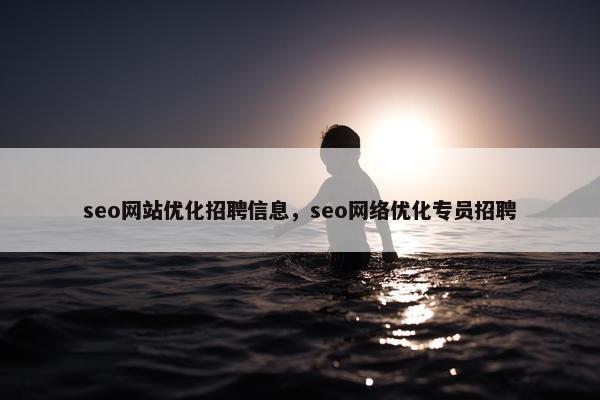 seo网站优化招聘信息，seo网络优化专员招聘