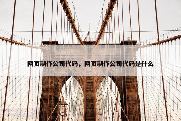 网页制作公司代码，网页制作公司代码是什么