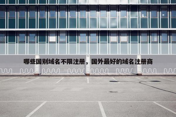 哪些国别域名不限注册，国外最好的域名注册商