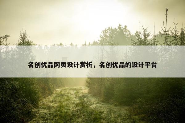 名创优品网页设计赏析，名创优品的设计平台