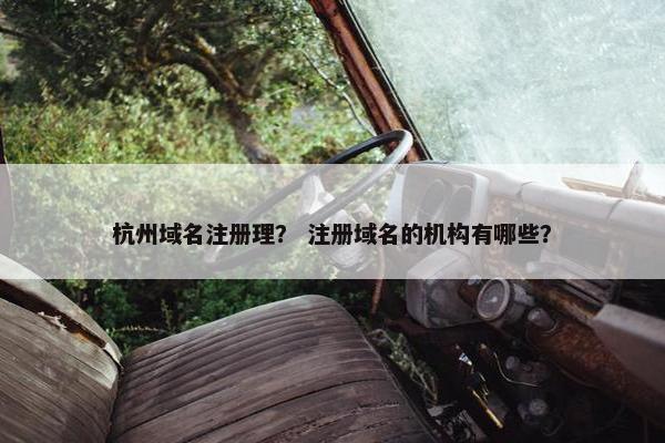 杭州域名注册理？ 注册域名的机构有哪些？