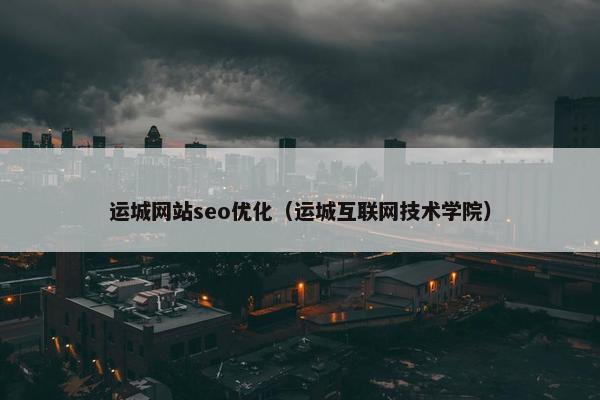 运城网站seo优化（运城互联网技术学院）