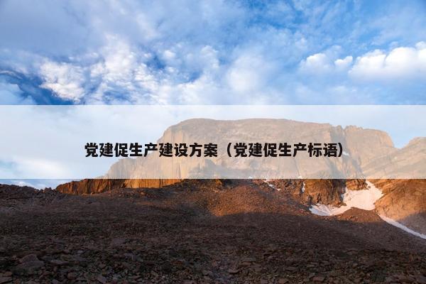 党建促生产建设方案（党建促生产标语）
