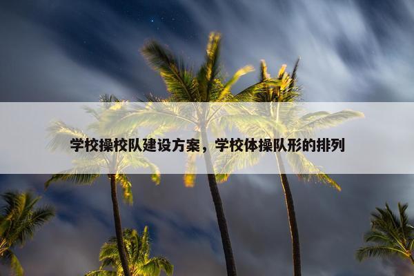 学校操校队建设方案，学校体操队形的排列
