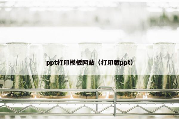 ppt打印模板网站（打印版ppt）
