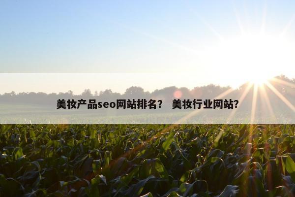 美妆产品seo网站排名？ 美妆行业网站？