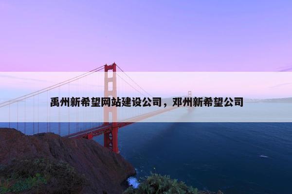 禹州新希望网站建设公司，邓州新希望公司