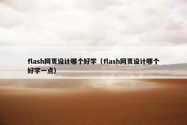 flash网页设计哪个好学（flash网页设计哪个好学一点）