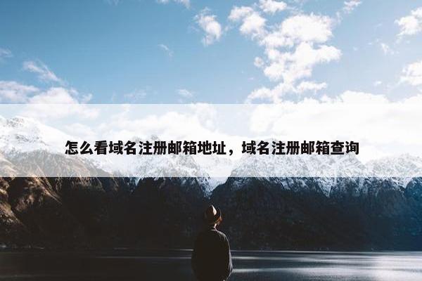 怎么看域名注册邮箱地址，域名注册邮箱查询