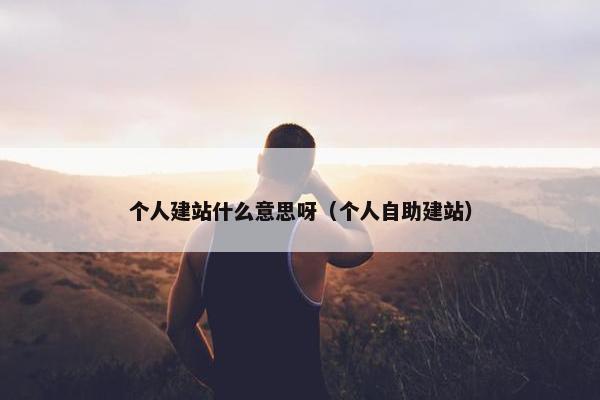 个人建站什么意思呀（个人自助建站）