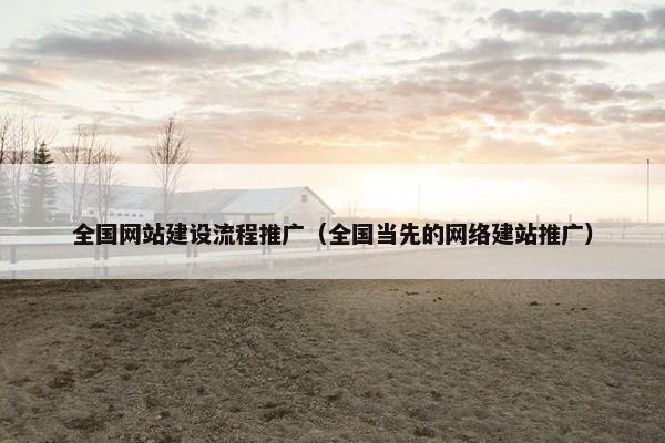 全国网站建设流程推广（全国当先的网络建站推广）