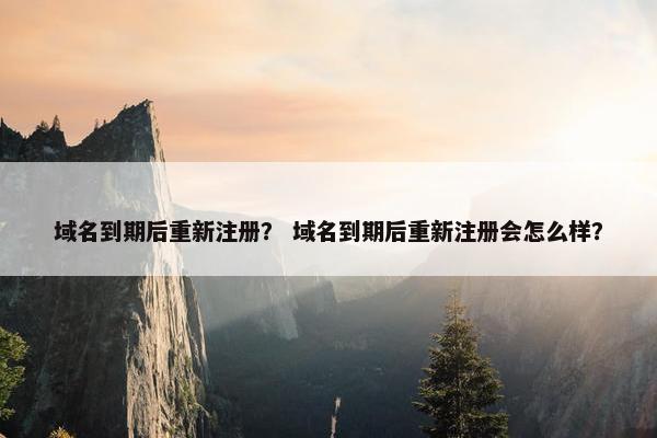域名到期后重新注册？ 域名到期后重新注册会怎么样？