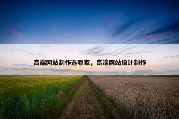 高端网站制作选哪家，高端网站设计制作