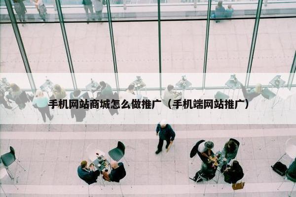 手机网站商城怎么做推广（手机端网站推广）