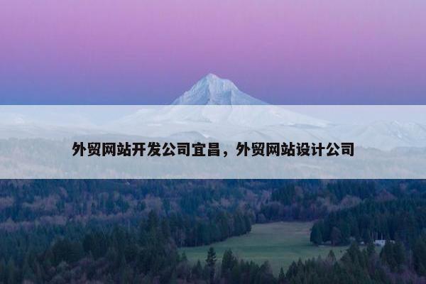 外贸网站开发公司宜昌，外贸网站设计公司