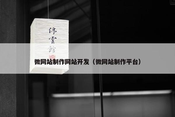 微网站制作网站开发（微网站制作平台）