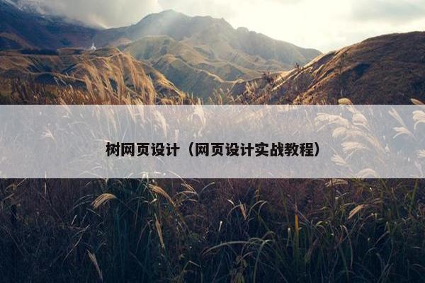 树网页设计（网页设计实战教程）