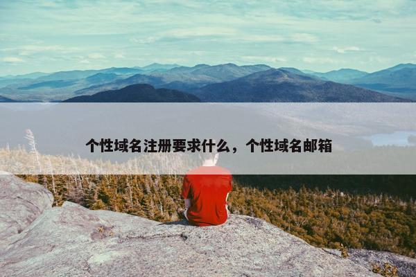 个性域名注册要求什么，个性域名邮箱