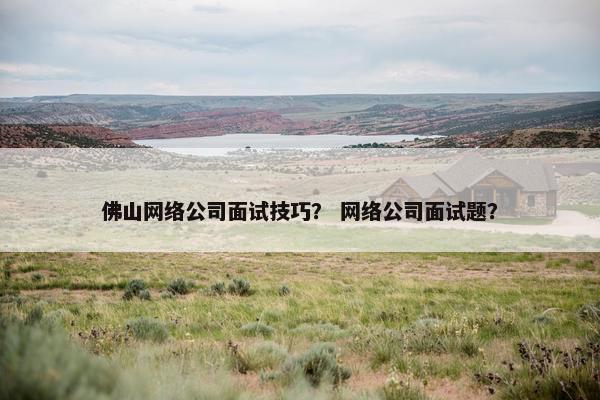 佛山网络公司面试技巧？ 网络公司面试题？