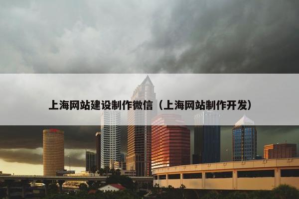 上海网站建设制作微信（上海网站制作开发）