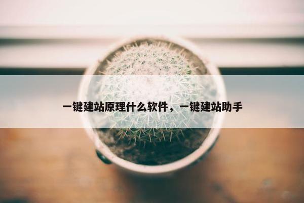 一键建站原理什么软件，一键建站助手