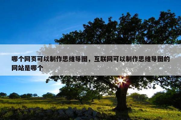 哪个网页可以制作思维导图，互联网可以制作思维导图的网站是哪个