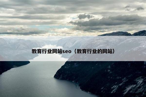教育行业网站seo（教育行业的网站）