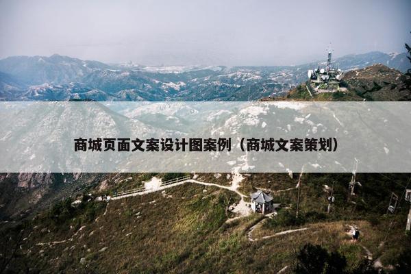 商城页面文案设计图案例（商城文案策划）