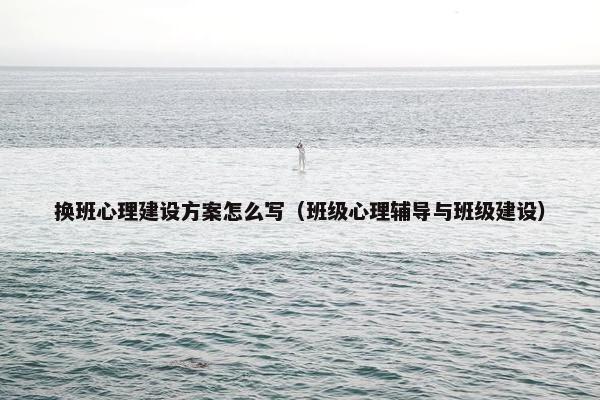 换班心理建设方案怎么写（班级心理辅导与班级建设）