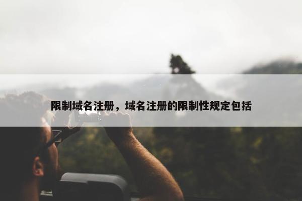限制域名注册，域名注册的限制性规定包括