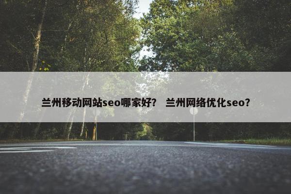兰州移动网站seo哪家好？ 兰州网络优化seo？