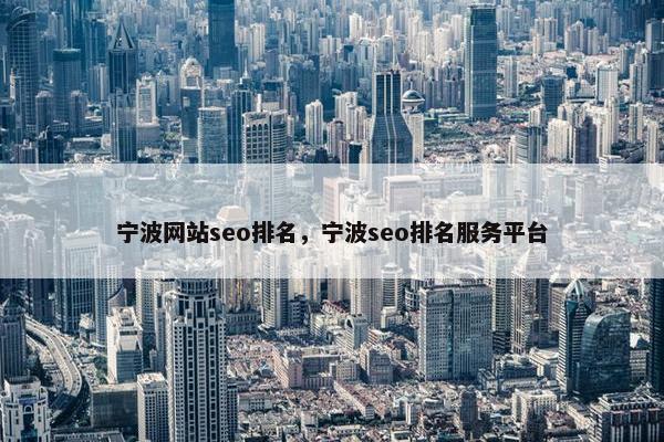 宁波网站seo排名，宁波seo排名服务平台