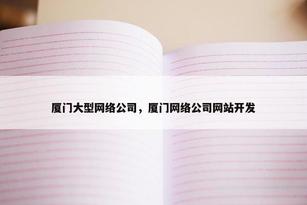 厦门大型网络公司，厦门网络公司网站开发